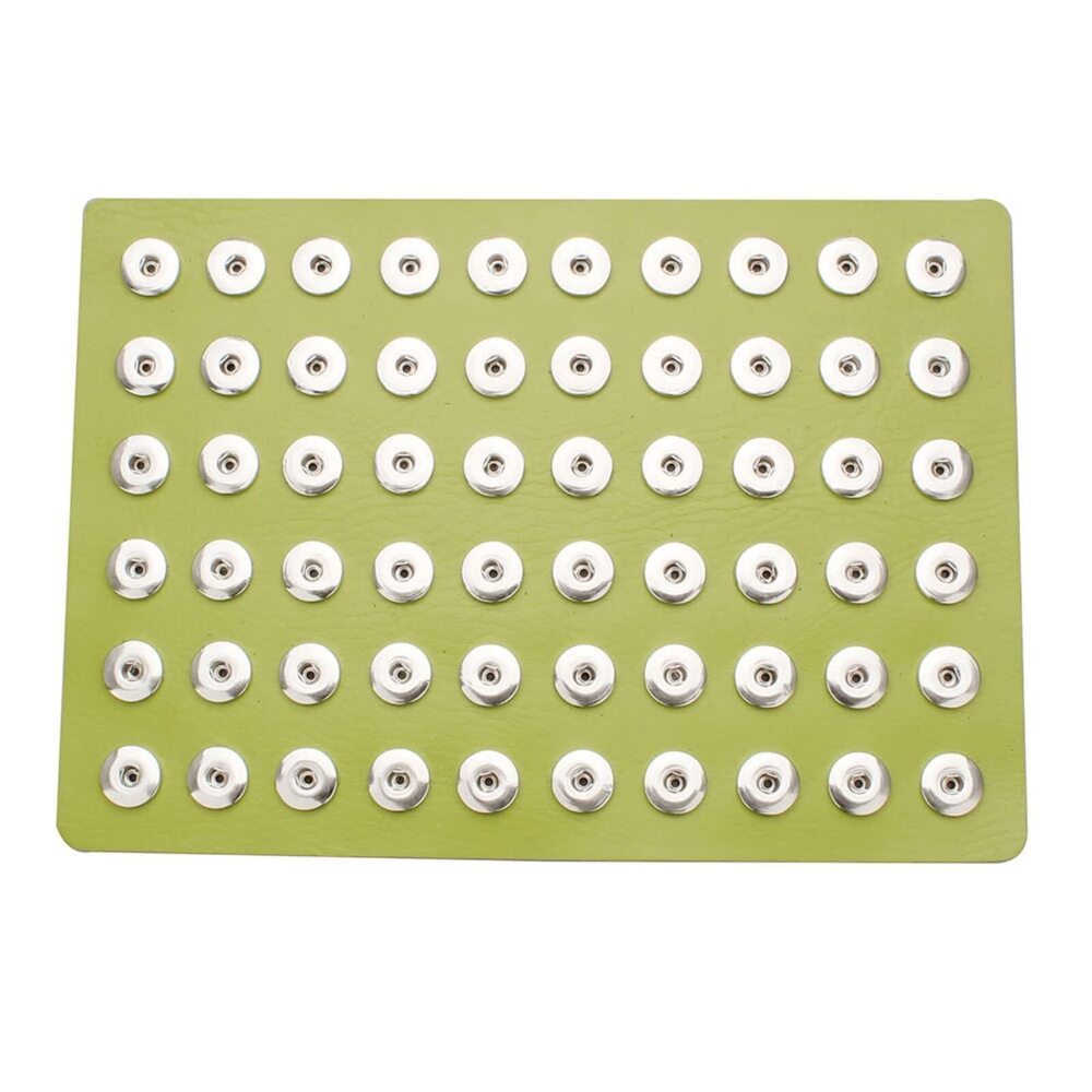 6473 18-20mm Snap Jewelry Display Stand Pu Leather Snap Chunk Hold up to 60